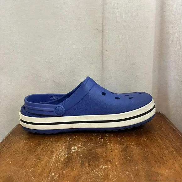 Crocs Crocband II Sandals Sz 9 Womens Sz 7 Men Slip On Clogs Blue Walking Water - Picture 6 of 11